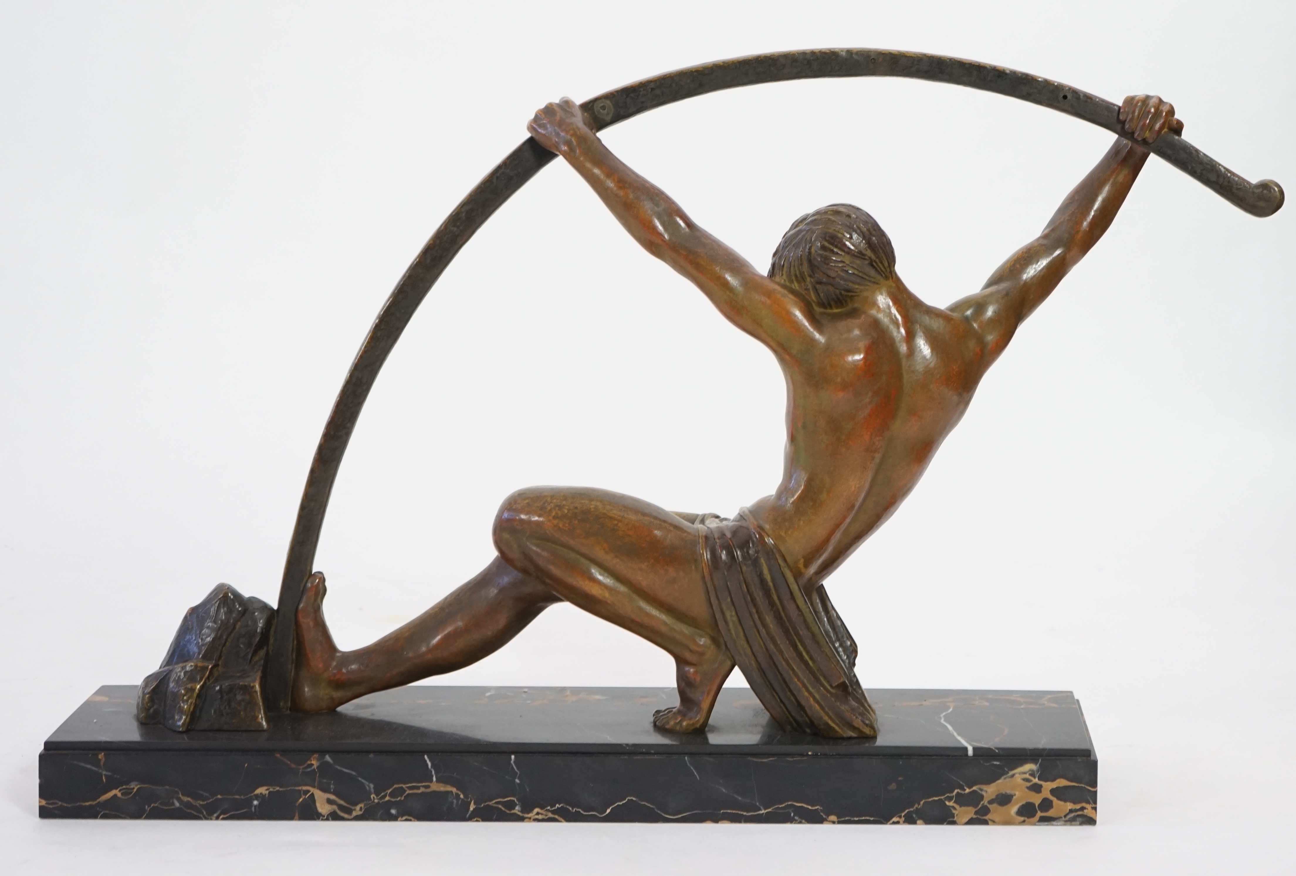 Demétre Haralamb Chiparus (1886-1947), a French Art Deco bronzed spelter group, 'Le Bendeur'